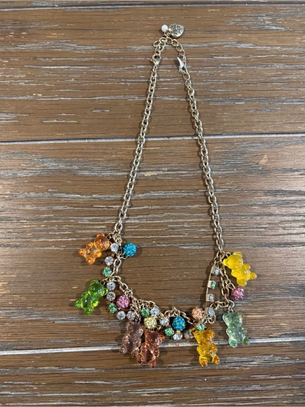 Betsey Johnson Multicolor Gummy Bear Charm Necklace - Women Jewelry